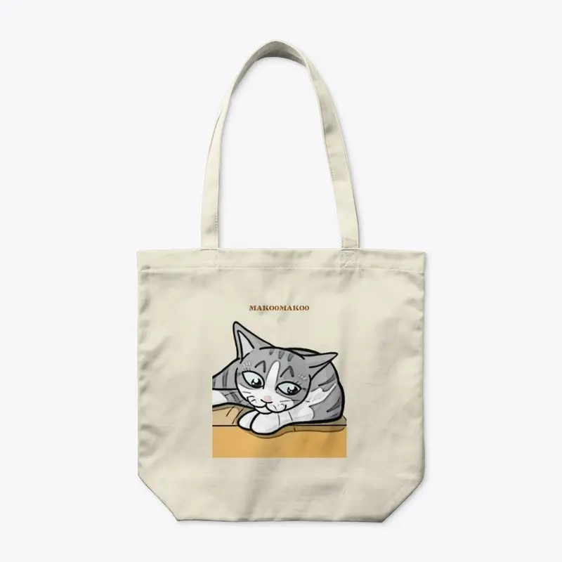 Relaxing Cat Organic Tote bag 