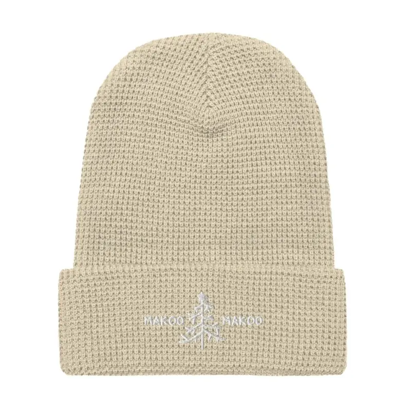 Waffle Beanie White Tree