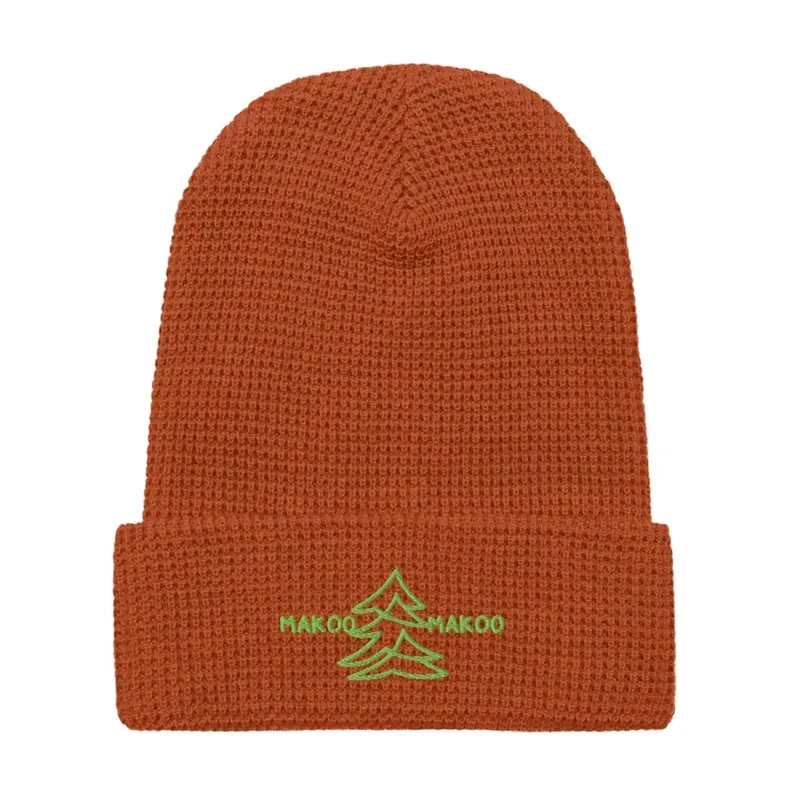 Waffle Beanie Green Tree