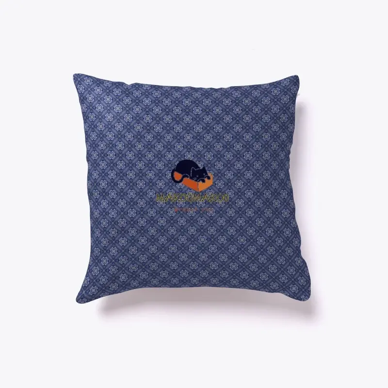 Indoor pillow blue cat