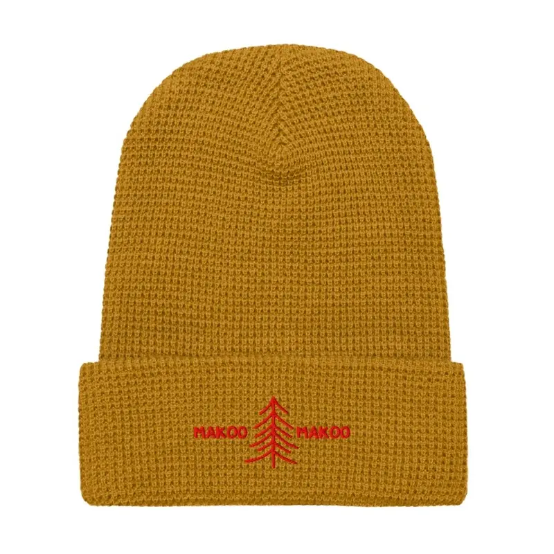 Waffle Beanie Red Tree