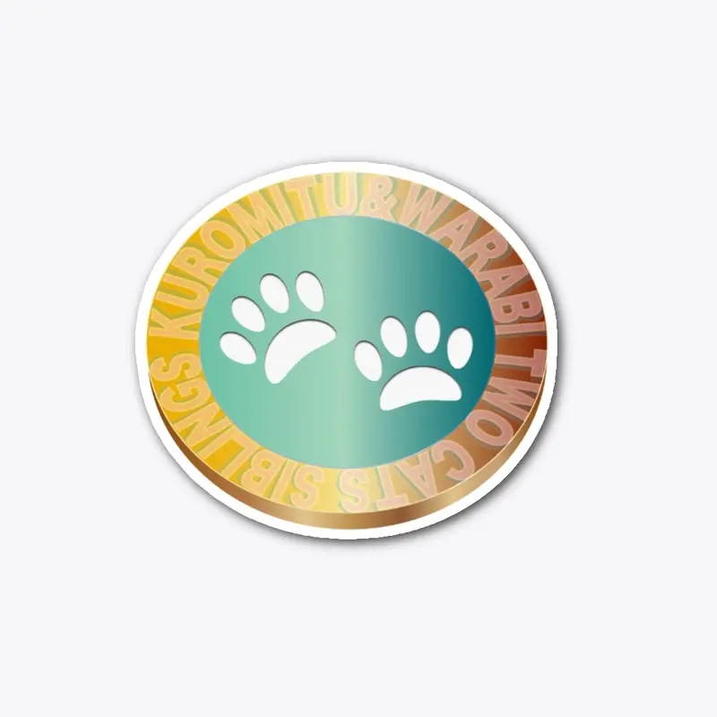 Paws coin sticker